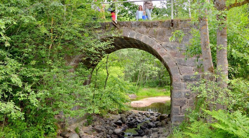 Pogulanka (Saliena) River and arch-shaped stone bridge