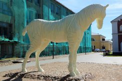 The open-air art work “GHOST OF THE FORTRESS”