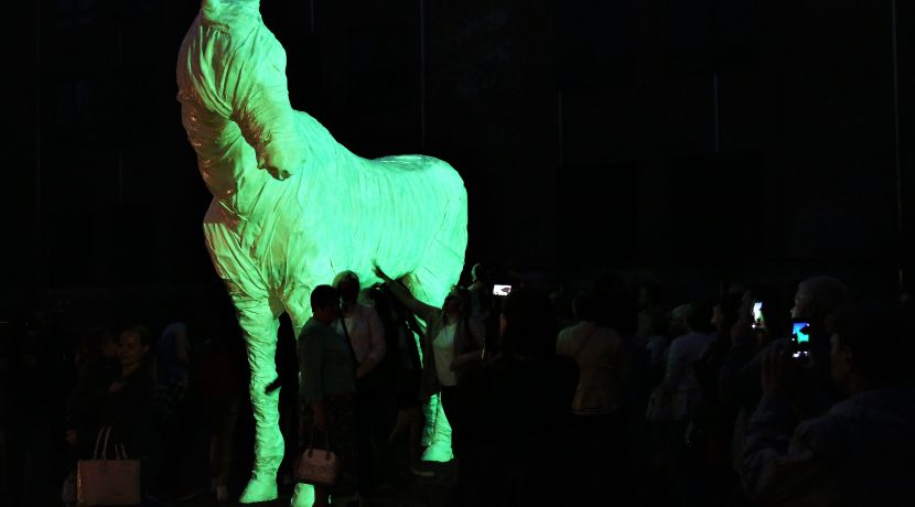 The open-air art work “GHOST OF THE FORTRESS”