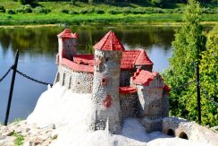 Ruins of the Dinaburg Castle and Castle Model