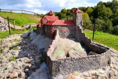 Ruins of the Dinaburg Castle and Castle Model