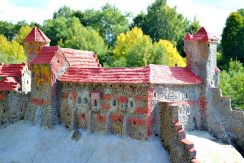 Ruins of the Dinaburg Castle and Castle Model