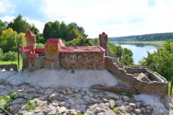 Ruins of the Dinaburg Castle and Castle Model