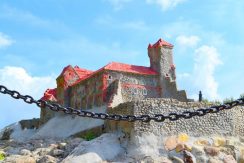 Ruins of the Dinaburg Castle and Castle Model