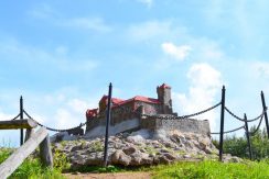 Ruins of the Dinaburg Castle and Castle Model