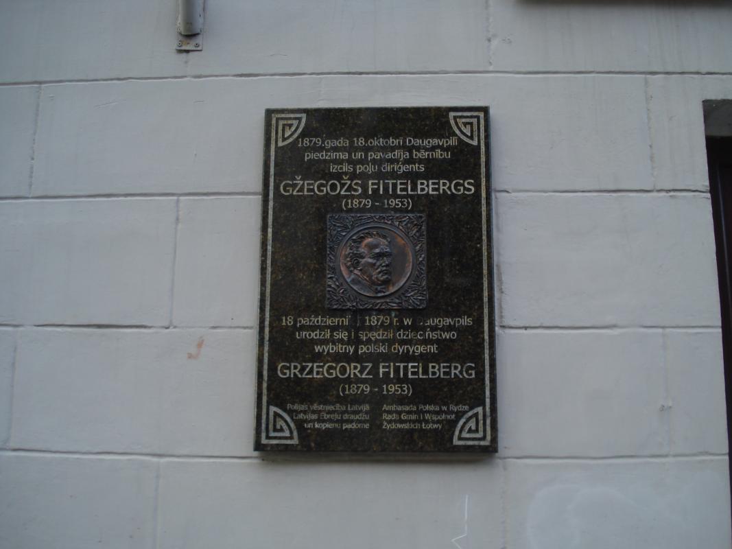 A Memorial Plaque to Gzegoz Fitelberg