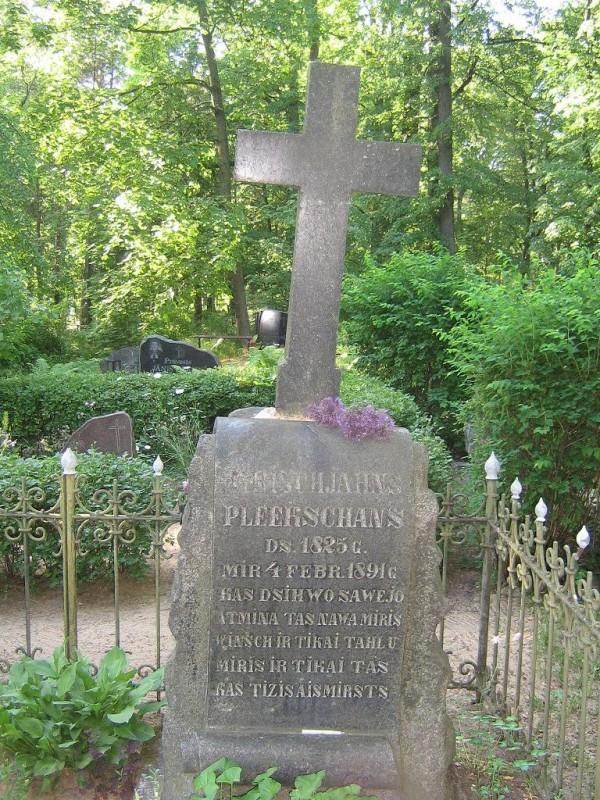 The Grave of Latvian Poet Rainis Father Krishjanis Pliekshan