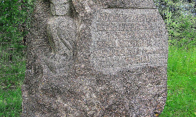 Memorial stone for writer and ornithologist Karlis Grigulis