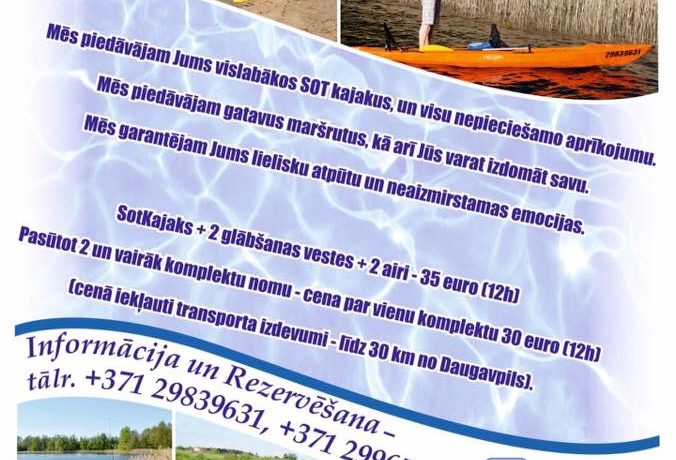 Kayak rental in Daugavpils