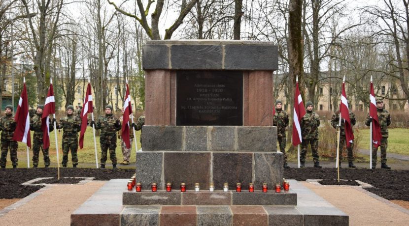 Opening ceremony of the restored monument to soldiers of the Latvian Army