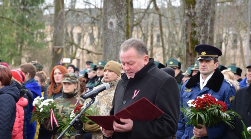 Opening ceremony of the restored monument to soldiers of the Latvian Army