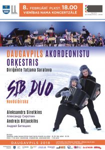 Daugavpils akordeonistu orķestra un Bajānistu dueta SIB DUO (Krievija) koncerts