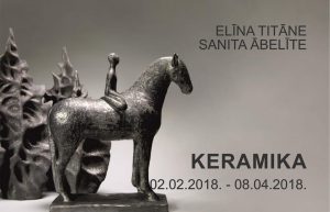 Elīnas Titānes un Sanitas Ābelītes darbu izstāde “Keramika”