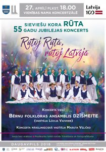 Sieviešu kora “Rūta” 55 gadu jubilejas koncerts “Rūtoj Rūta, rūtoj Latvijā”