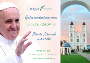 Īpašais piedāvājums pāvesta Franciska vizītes laikā