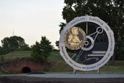 Memorial sign to the King of Poland Stephen Bathory