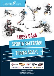 Sporta pasākumu translācijas viesnīcas “Park Hotel Latgola” Lobby bārā