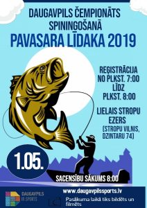 Makšķerēšanas sacensības spiningošanā ‘’Pavasara līdaka 2019’’