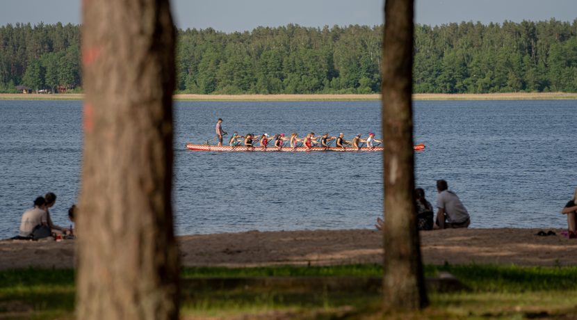 Central Beach of Lielais Stropu Lake