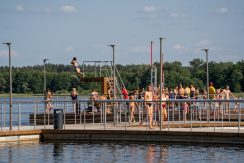 Central Beach of Lielais Stropu Lake