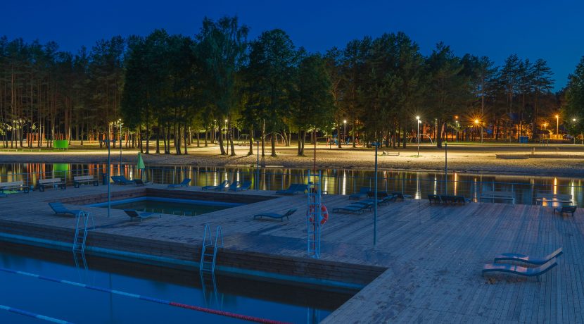 Central Beach of Lielais Stropu Lake