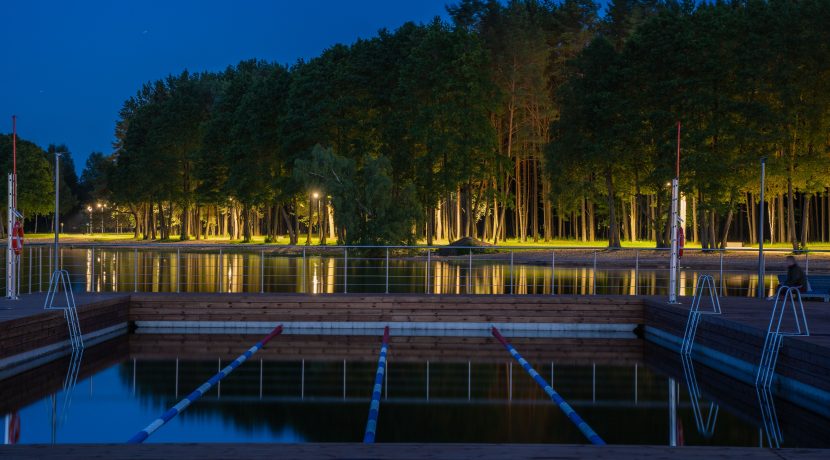 Central Beach of Lielais Stropu Lake