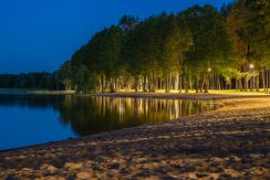 Central Beach of Lielais Stropu Lake