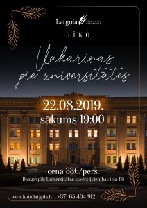 Vakariņas pie universitātes!