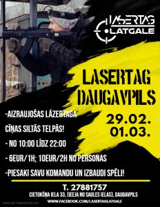 Lāzertaga spēle Daugavpilī