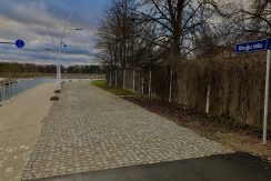 The promenade on Bruģu Street on the bank of the Daugava River