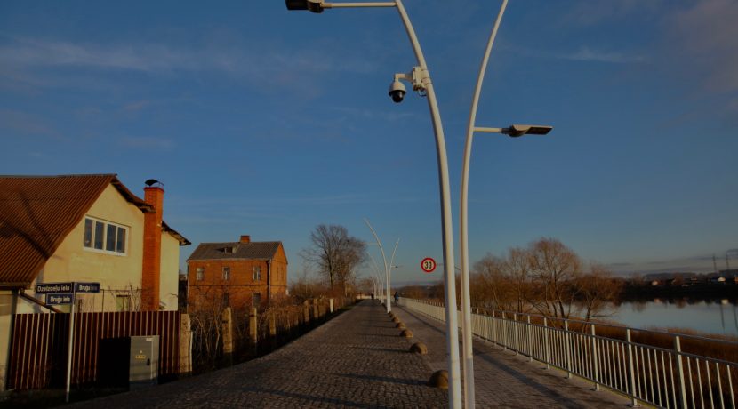 The promenade on Bruģu Street on the bank of the Daugava River