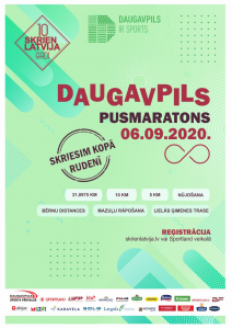 Daugavpils pusmaratonā skriesim kopā rudenī