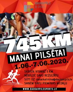 Skriešanas akcija “745 km manai Pilsētai”