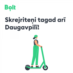 Bolt elektriskie skrejriteņi tagad pieejami arī Daugavpilī