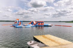 Inflatable water attractions on “Stropu Vilnis” beach