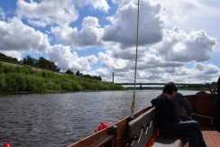 Boat trips on Daugava River with a “Sikspārnis” boat