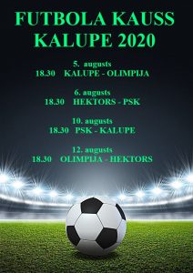 FUTBOLA KAUSS “KALUPE 2020”