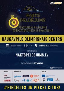Nakts peldējums Daugavpils Olimpiskajā centrā