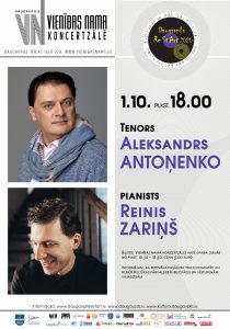 Tenora Aleksandra Antoņenko un pianista Reiņa Zariņa koncerts