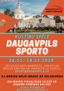 Aicinām piedalīties kustību spēlē “Daugavpils sporto”