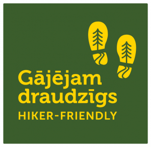 Ir iespēja pieteikties starptautiskas zīmes “Gājējam draudzīgs / Hiker-friendly” piešķiršanai.