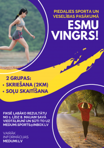 AICINĀM PIEDALĪTIES SPORTA UN VESELĪBAS PASĀKUMĀ “ESMU VINGRS!”