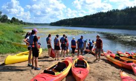 In the nature park “Daugavas loki” happened an exciting summer adventure – Tourism Triathlon 2021