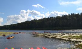 In the nature park “Daugavas loki” happened an exciting summer adventure – Tourism Triathlon 2021