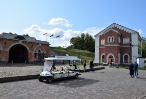 Guided sightseeing tour in Daugavpils Fortress on electric bus is offered in Daugavpils city