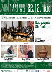 “Daugavpils Sinfonietta” koncerts “Sagaidot baltos Ziemassvētkus”