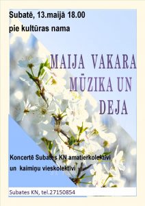 Pasākums “Maija vakara mūzika un deja”