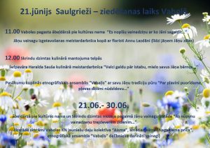 Saulgrieži – ziedēšanas laiks Vabolē