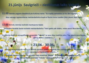 Saulgrieži – ziedēšanas laiks Vabolē