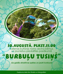 Pasākums “Burbuļu tusiņš”